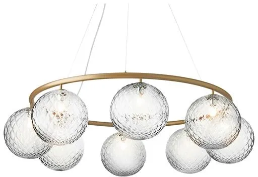 Nuura Miira 8 Circular Lysekrone Messing/Optic